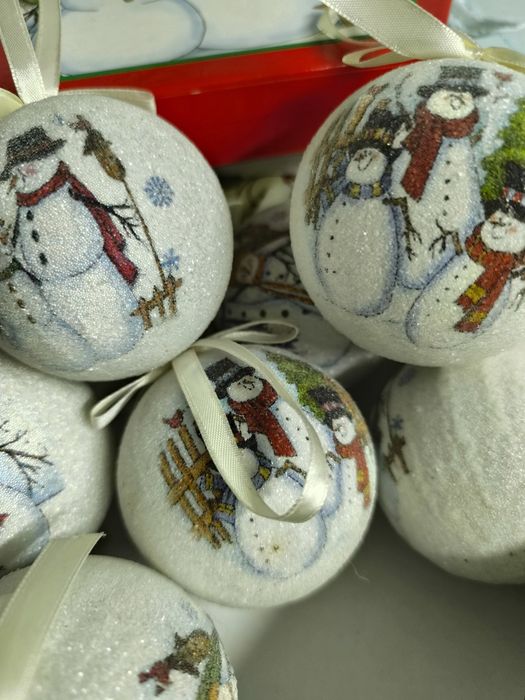 Caixa 14 bolas com brilhantes para árvore de natal - Loja Gato Preto