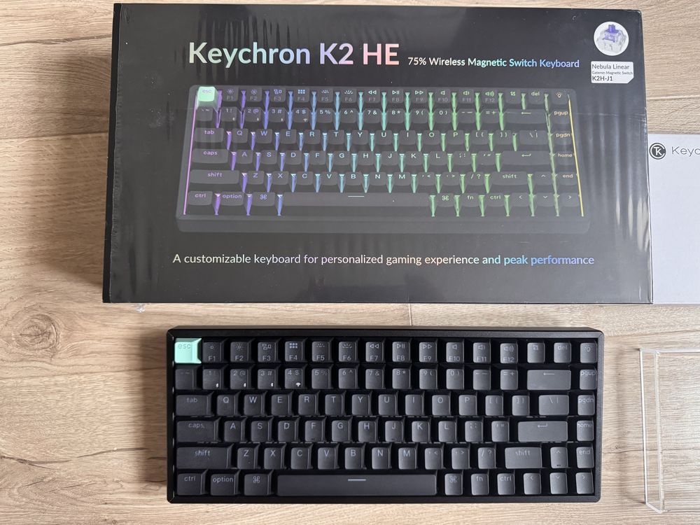 Keychron K2 HE klawaitura magnetyczna rgb mac win bt 2.4GHz
