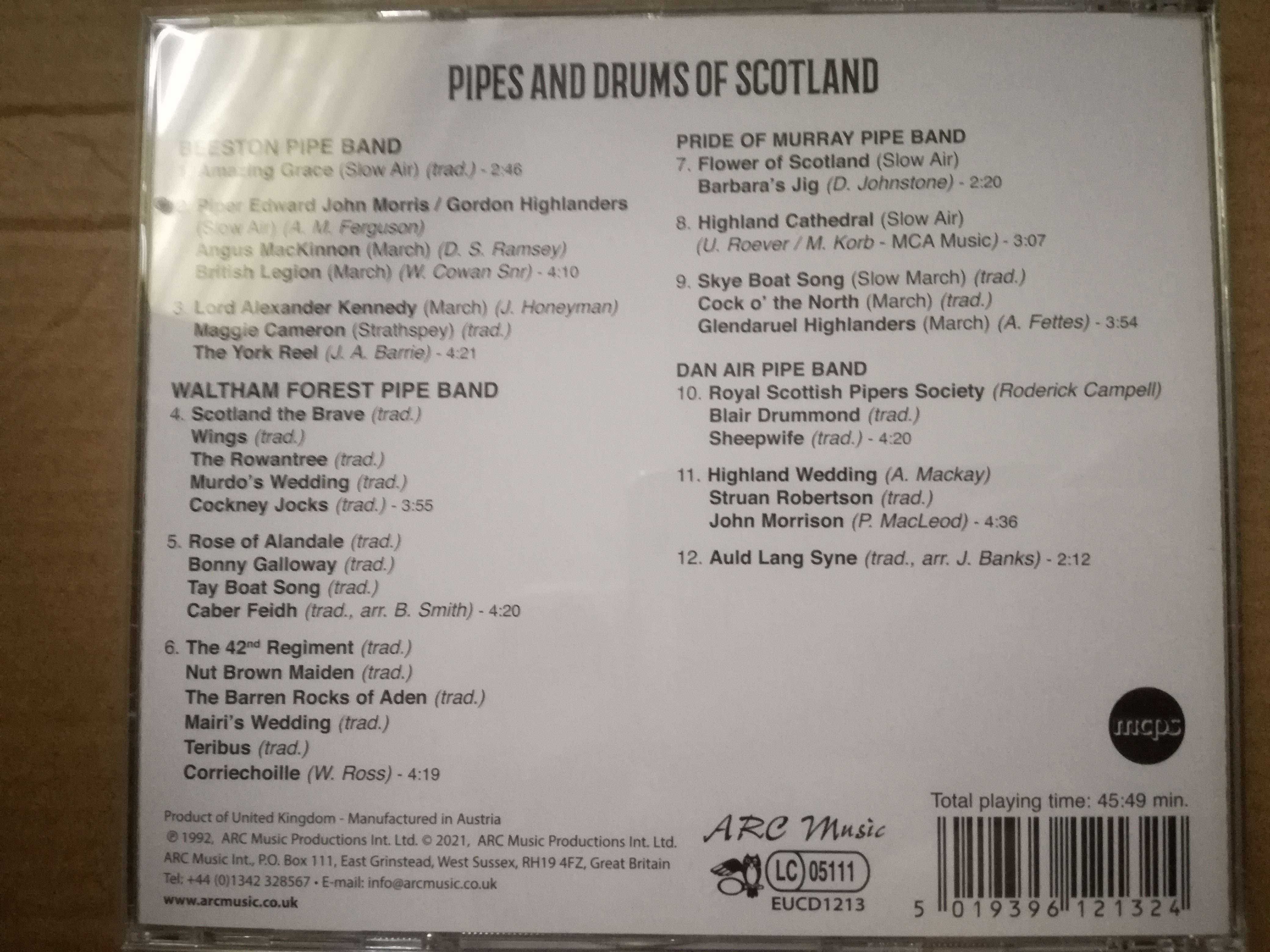 Pipes and Drums of Scotland CD 1992&2021