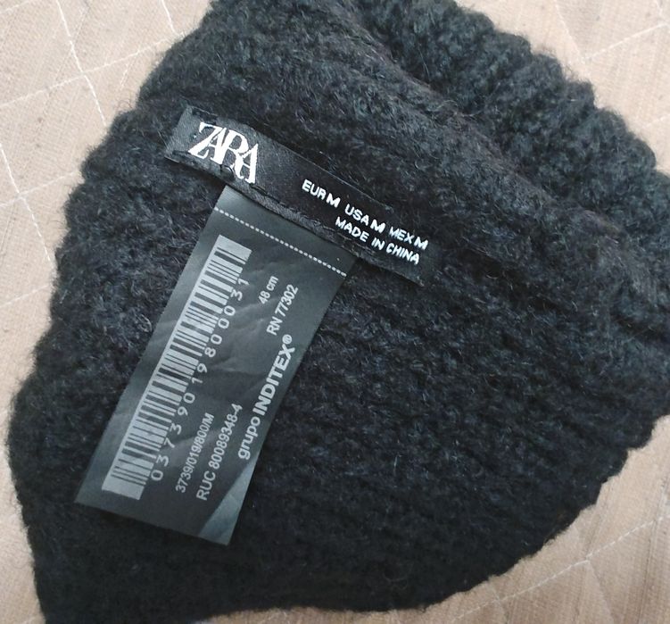 Женская вязаная шапка ZARA оригинал