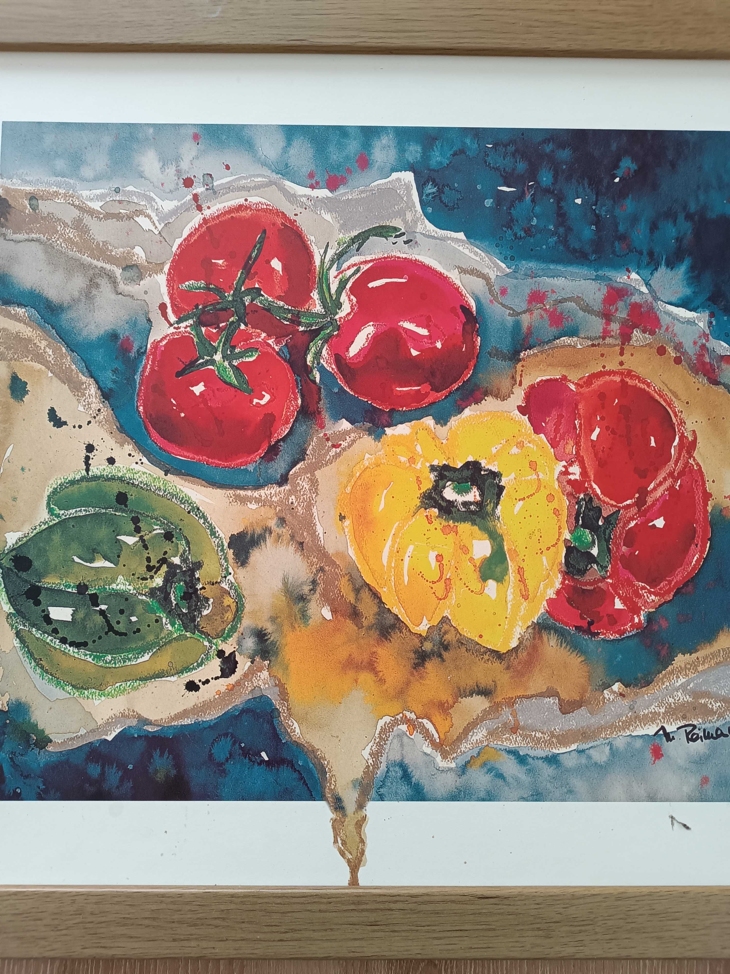 Obraz z ramą 55x45 cm warzywa