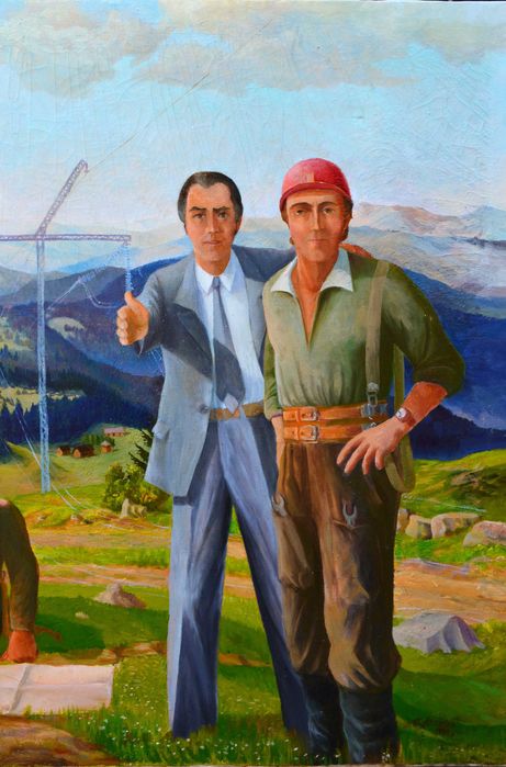 Картина художника Адамяк П. "Електрики", 1988 рік