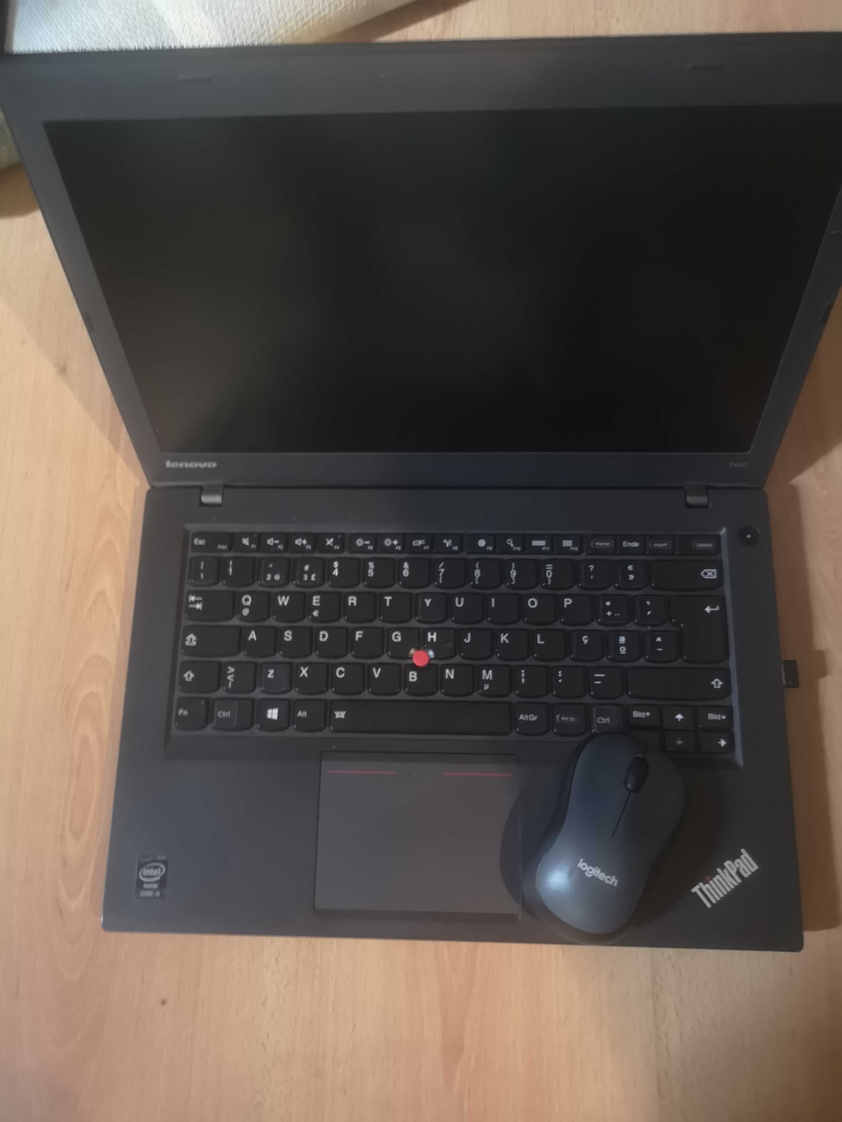 Lenovo ThinkPad T440, i5, 14" Windows10 PRO e Rato Logitech M220