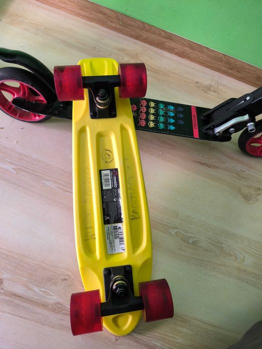 hulajnoga z deskorolką komplet