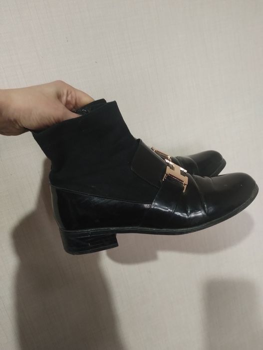 Ботинки шкіра замша