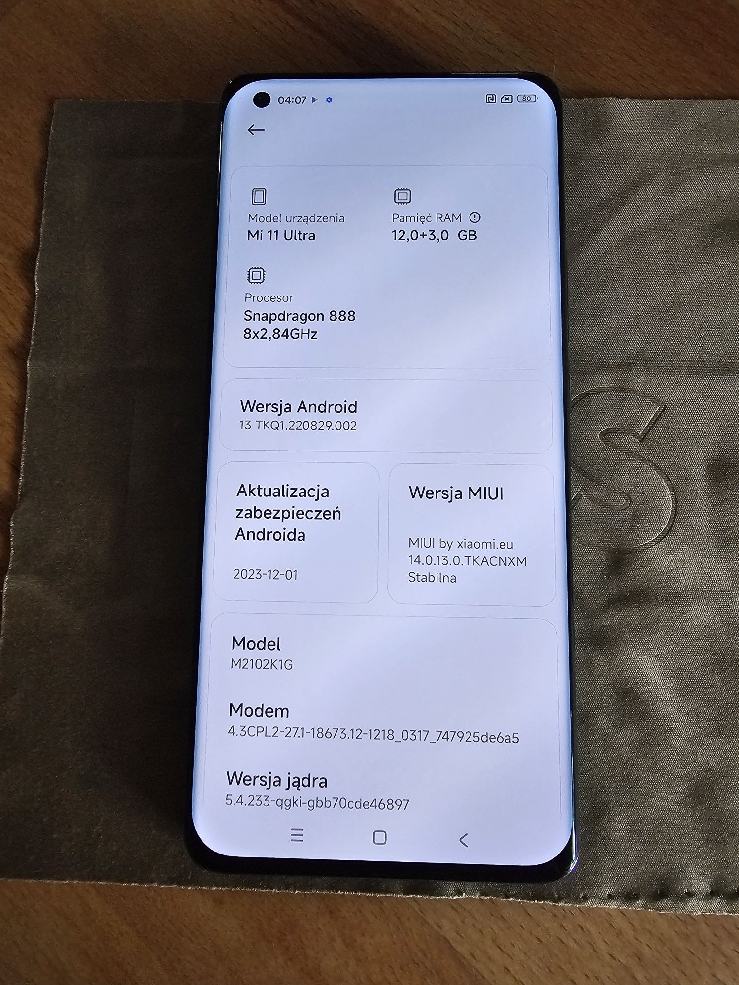 Xiaomi mi 11 ultra 12/256