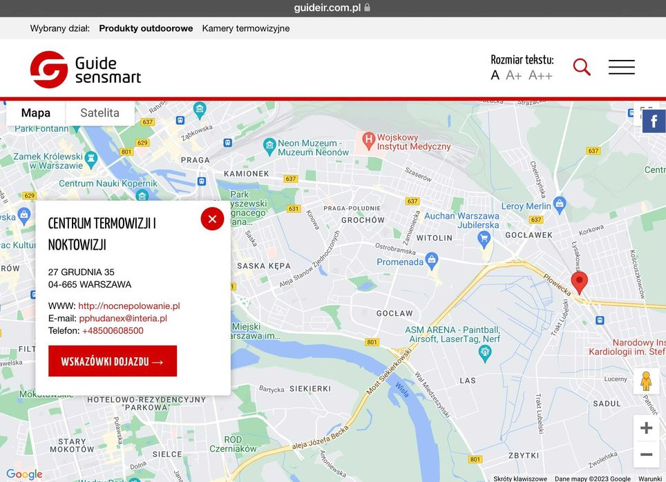Monokular monookular termowizyjny Guide TD631 LRF Sklep Warszawa Wawer