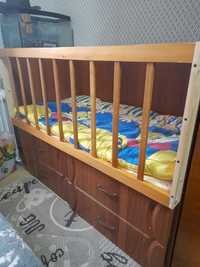 Детская кровать 120х60 с ящиками