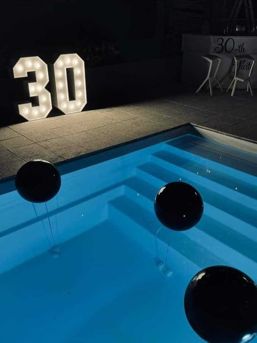 Cyfry LED urodzinowe podświetlane świecące 100 cm wynajem