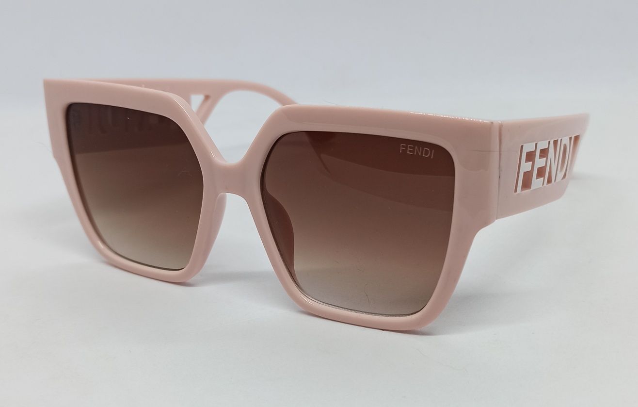 Женские брендовые очки большие крричн градиент в розовой оправе