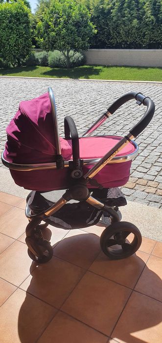 Conjunto Passeio ideal carrinho+ babycoq + Alcofa ICandy Peach 3 Fusch