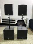 Sistema de som P.A Fohhn Subs RS-4 800w e tops RT-4 450w