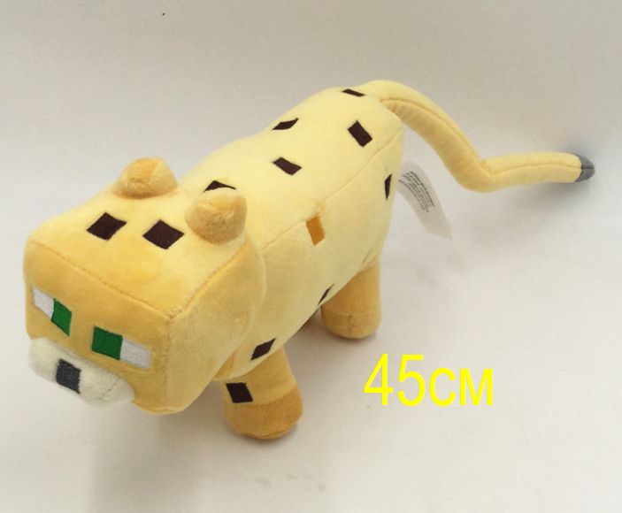 Игрушка MineCraft майнкрафт оцелот 24 или 45 см. желтый кот ягуар