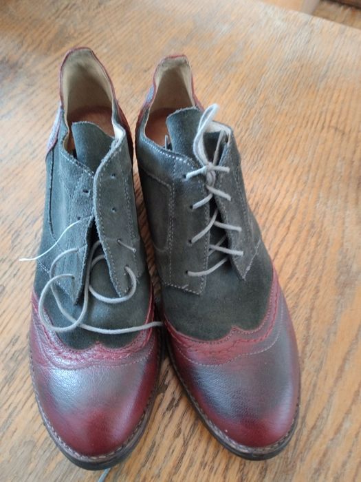 Туфлі жіночі кожаз замшею