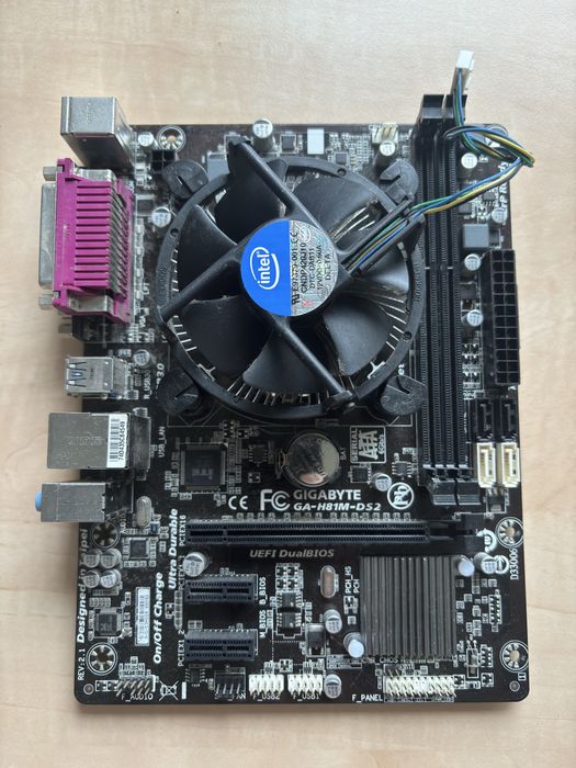 Płyta główna Gigabyte GA-H81M-DS2 + chłodzenie Intel, sprawna