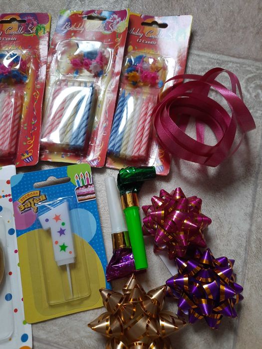 Набор Разноцветные Свечи в торт / цыфры