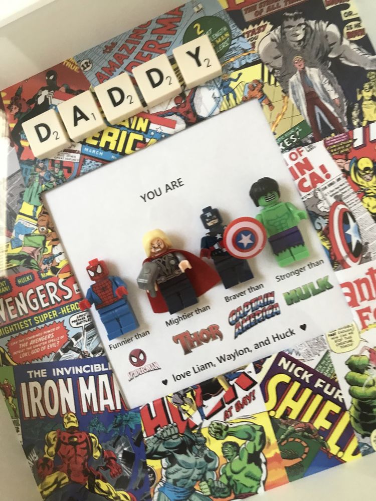 Ramka spersonalizowana Dzień Taty Lego Avengers Star Wars