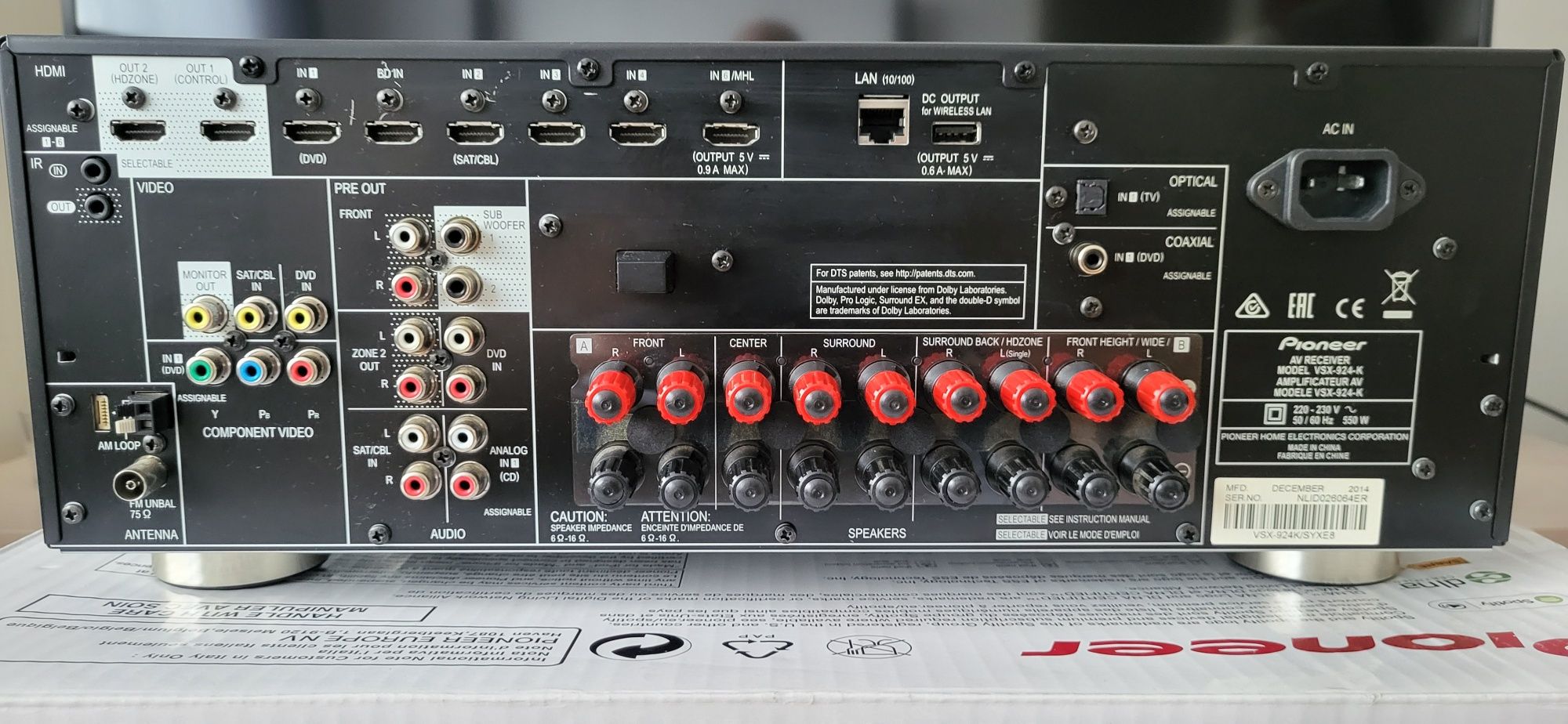 Amplituner Pioneer VSX-924-K 7.2 Bluetooth Internet Spotify Wifi