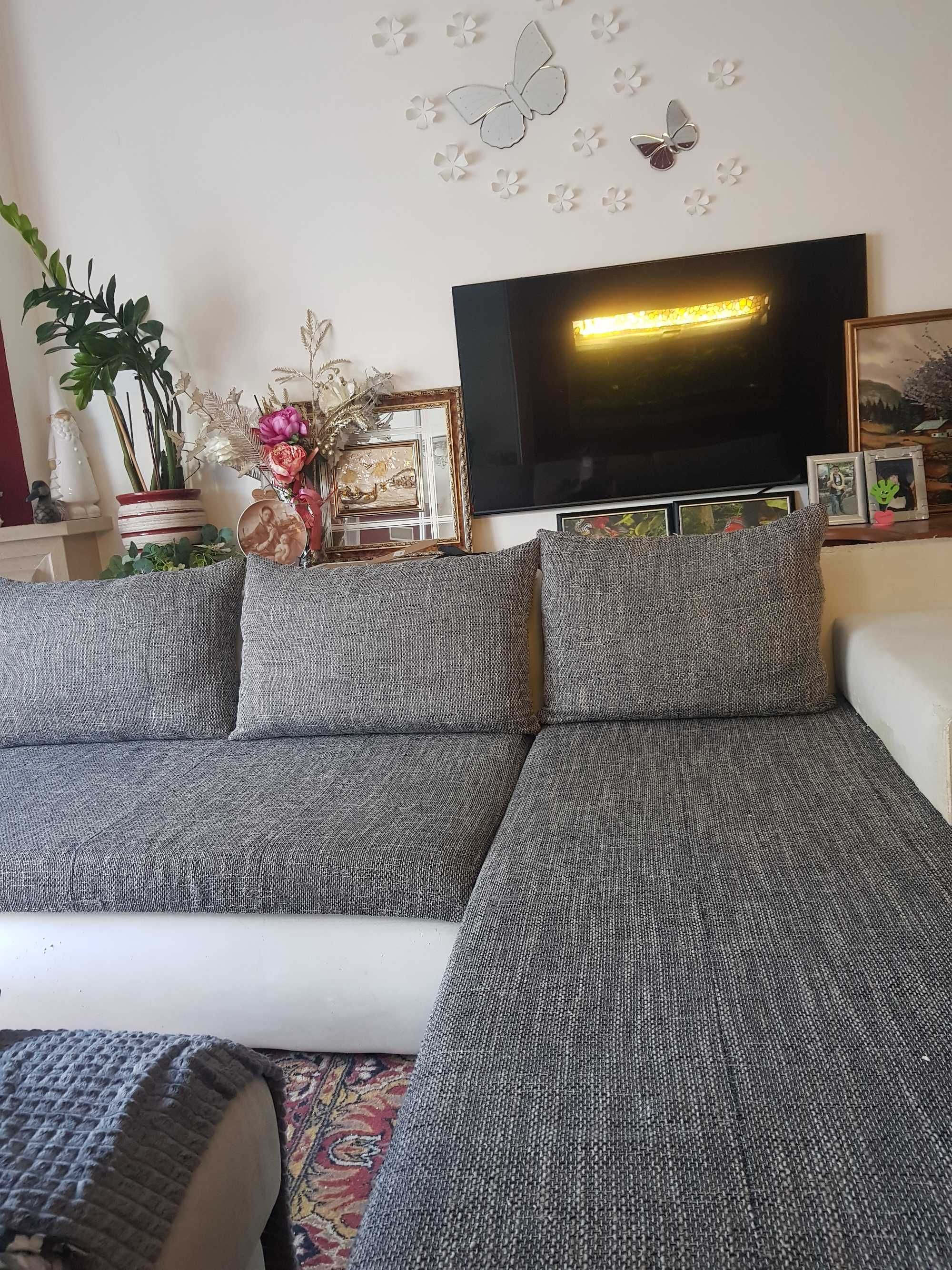 Sofá-cama em "L" | 3 Lugares | Usado