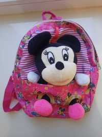 Продам детский рюкзак с мягкой игрушкой мини маус 30см