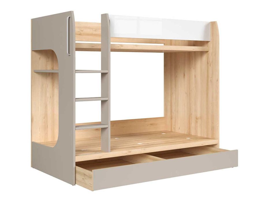 Łóżko piętrowe Namek 180x80 cm z materacami - jak nowe, na gwarancji