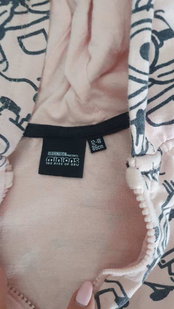 Dwie bluzy z kapturem 86 dla dziewczynki