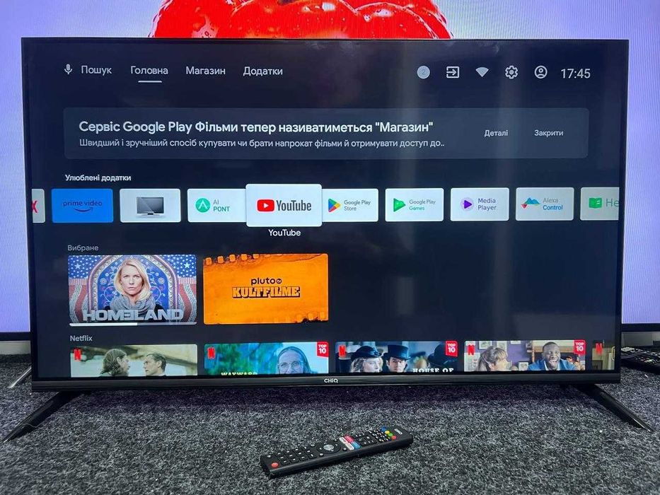 43' 4K UHD Голосовий пульт Смарт Android CHIQ U43H7C з Німеччини НОВИЙ