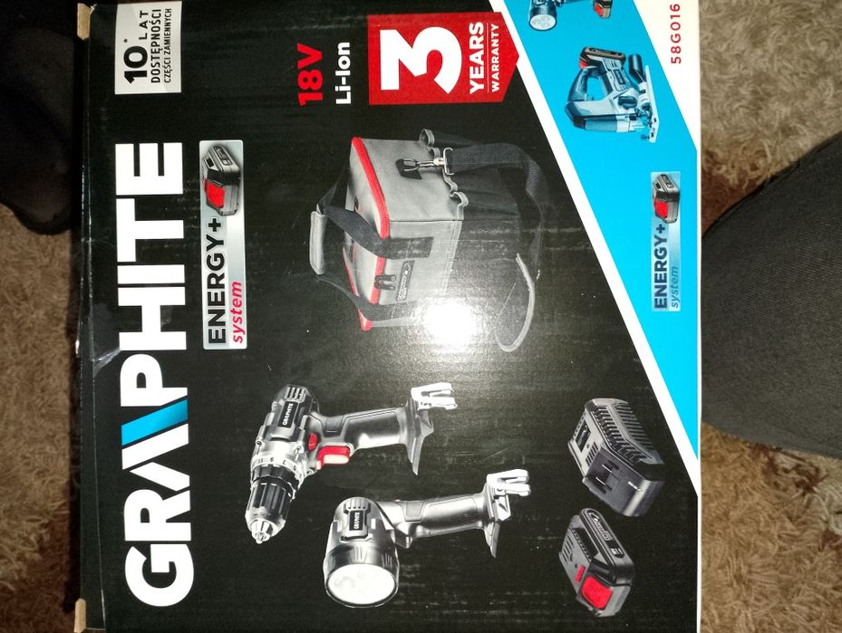Nowy Zestaw elektronarzędzi Graphite energy + 58G016