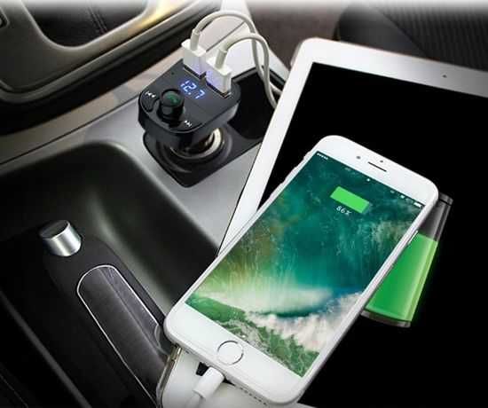 TRANSMITER bluetooth FM MP3 SD ładowarka 2xUSB