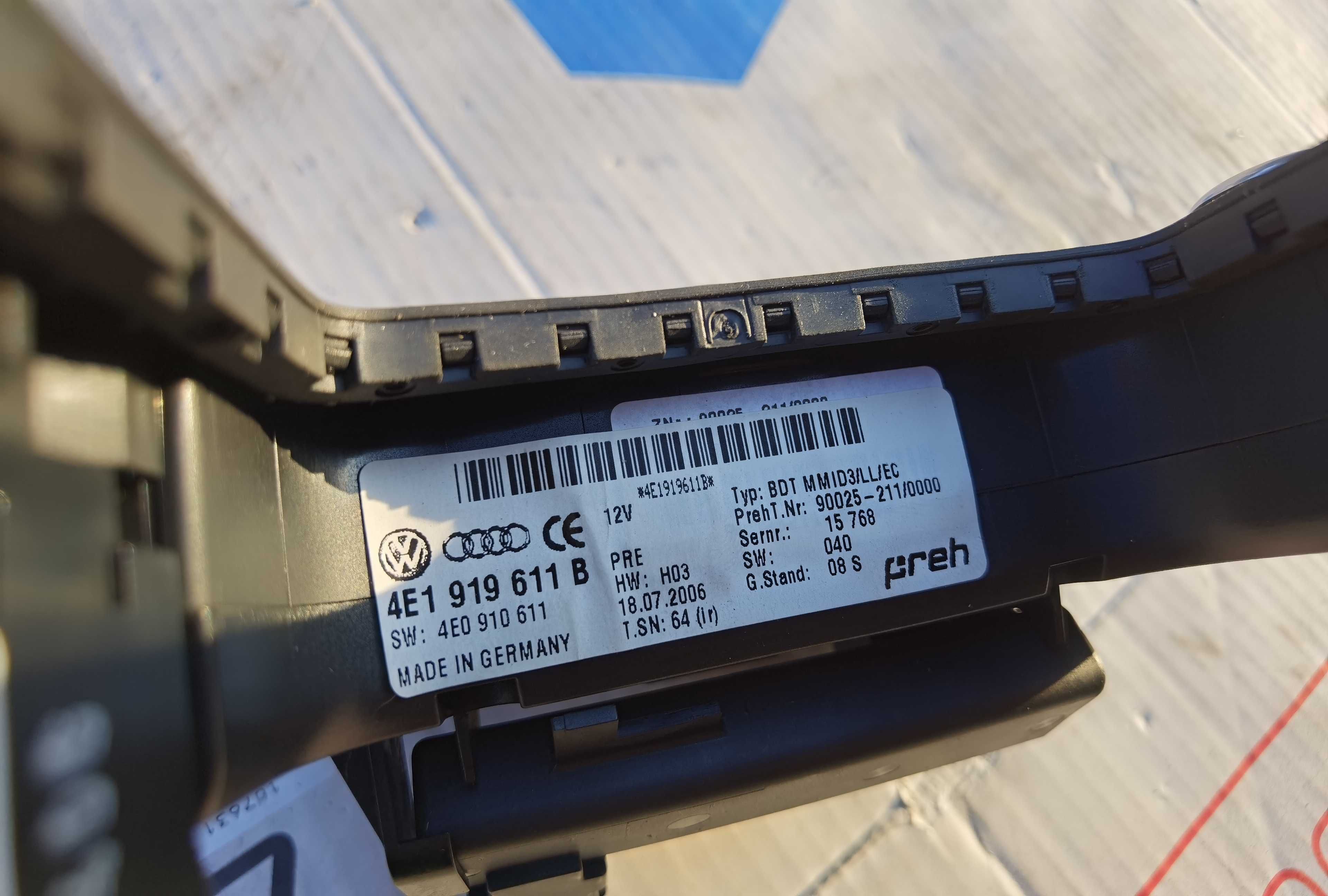 Panel MMI przyciski Audi A8 D3 Start Stop Europa 4e1919.611b