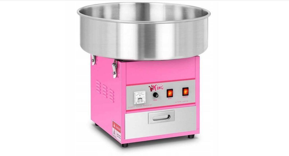 Nowa Maszyna do WATY CUKROWEJ 52 cm Royal Catering 1200 W różowa