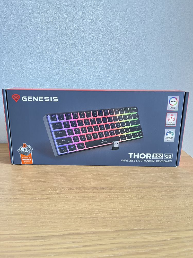 Klawiatura mechaniczna bezprzedowowa Genesis podwowrlane klawisze 660