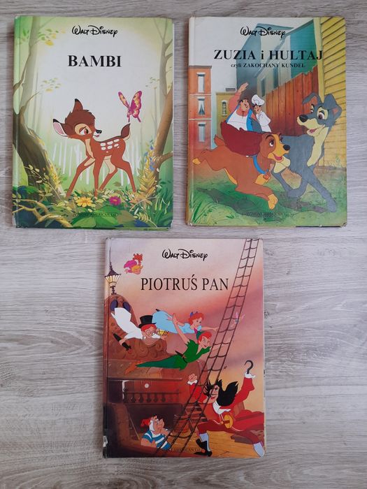 Walt Disney książki Zuzia i Hultaj Piotruś Pan Bambi Egmont duże