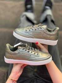 Кроссовки Reebok Club 85 Metallic Olive Leather