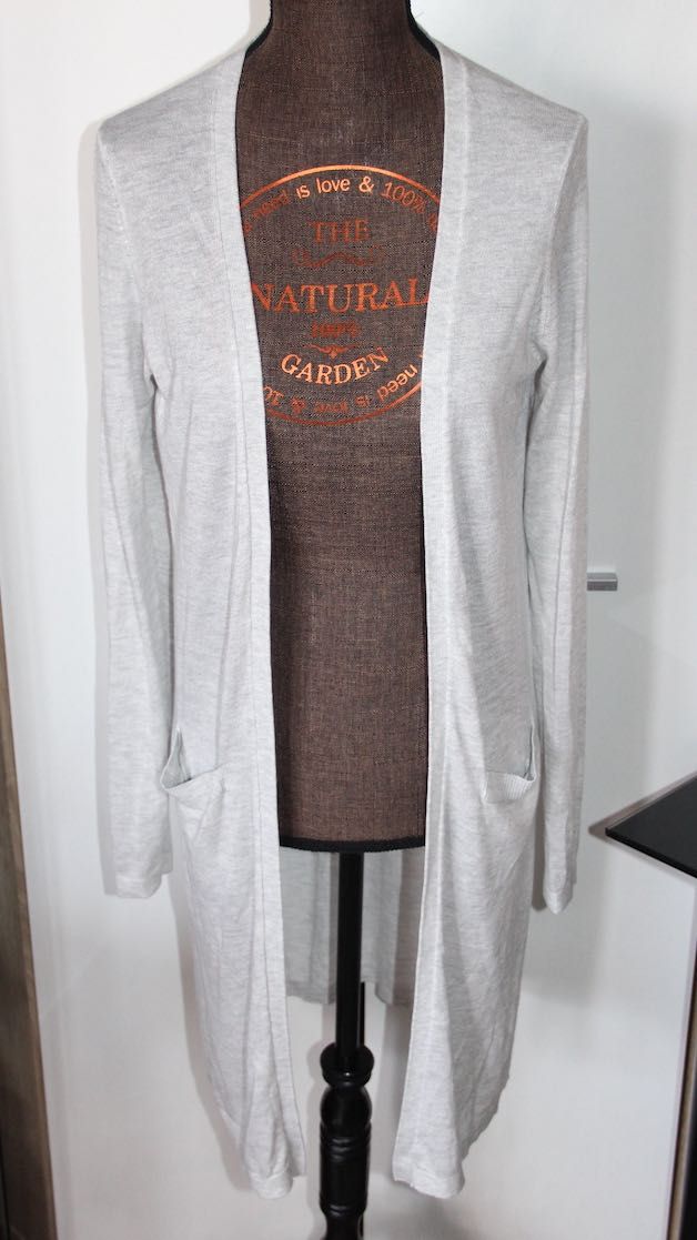 s. oliver szary sweter długi kardigan s 36 xs 34  bluzka
