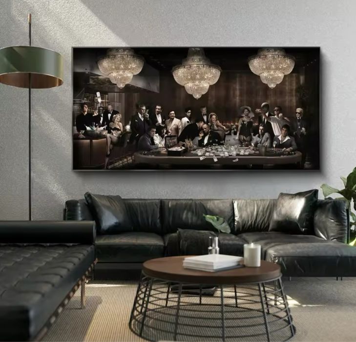 Картина класична godfather scarface настінна велика мафія