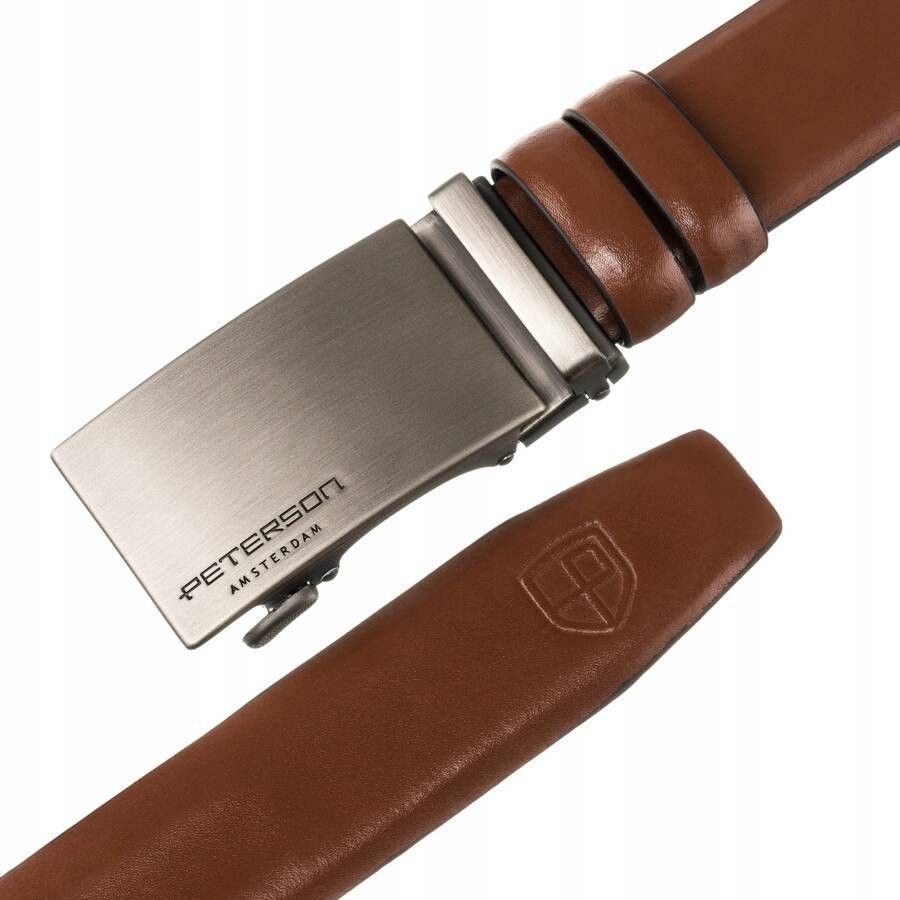elegancki pasek męski z klamrą automatyczną - peterson 105