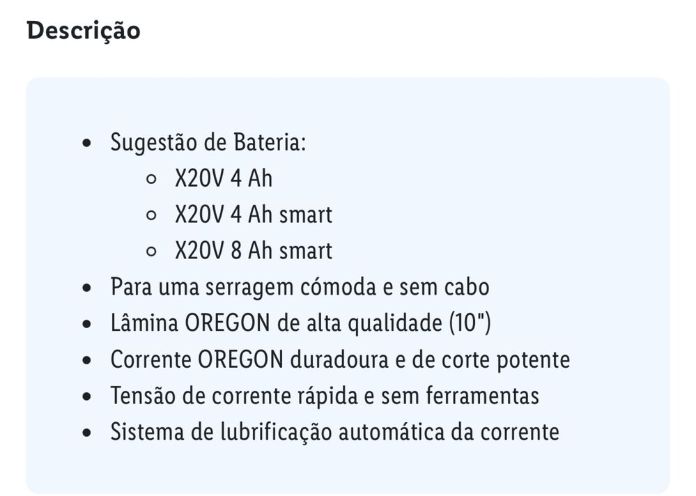 Moto serra eletrica NOVA!