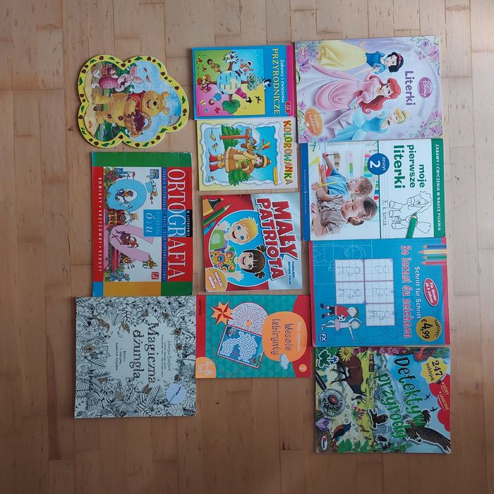 Książeczki 10szt + puzzle dla przedszkolaków