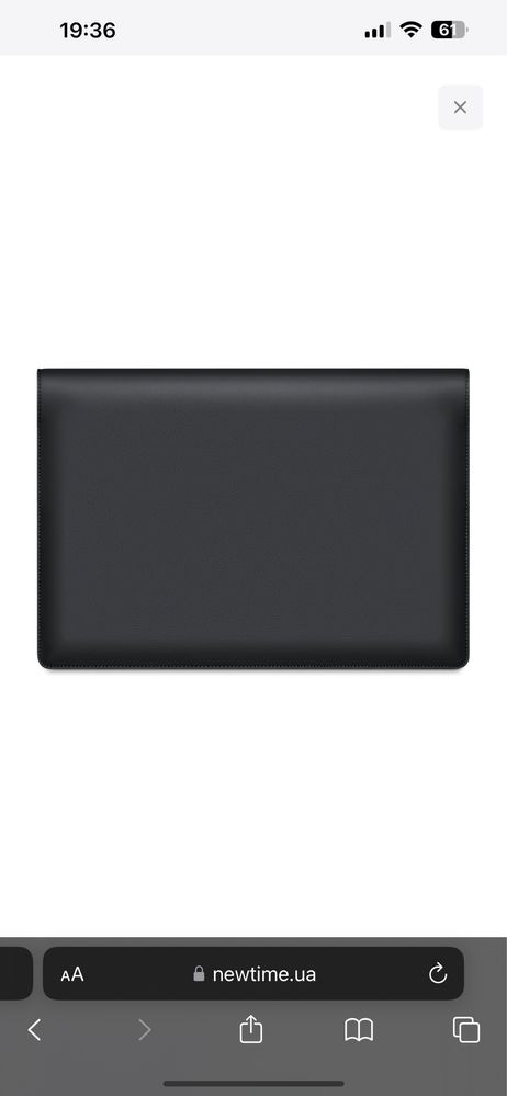 Чохол von Holzhausen MacBook 16" Portfolio чорний шкіра