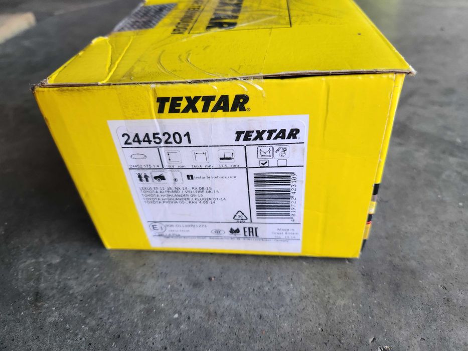 Klocki hamulcowe przód TEXTAR Lexus, Toyota