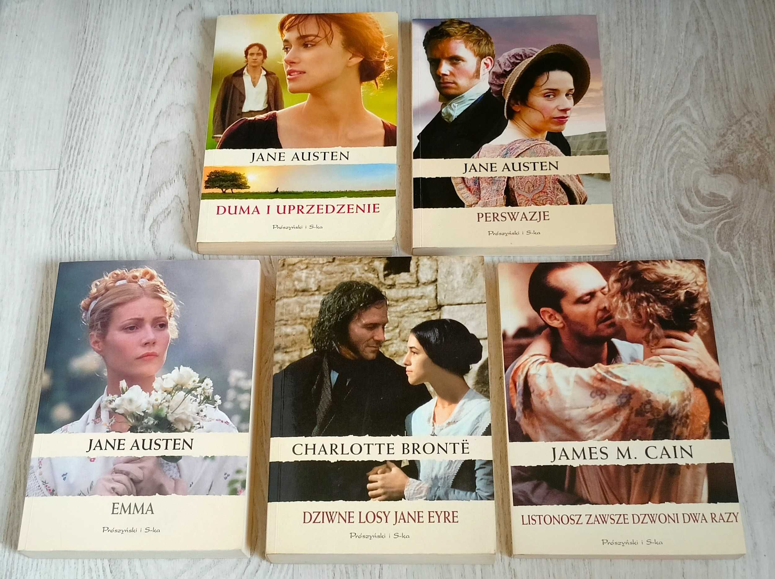 Austen Perswazje Emma Duma i uprzedzenie Cain Listonosz zawsze dzwoni