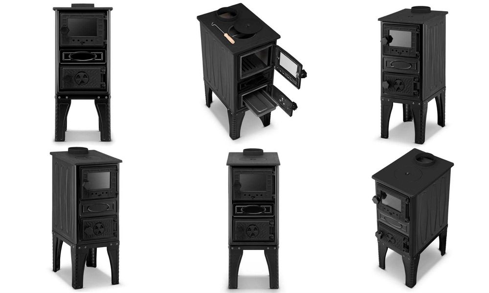 Piec wolnostojący kominek koza żeliwny SIGMA 304G z fajerką 10kW