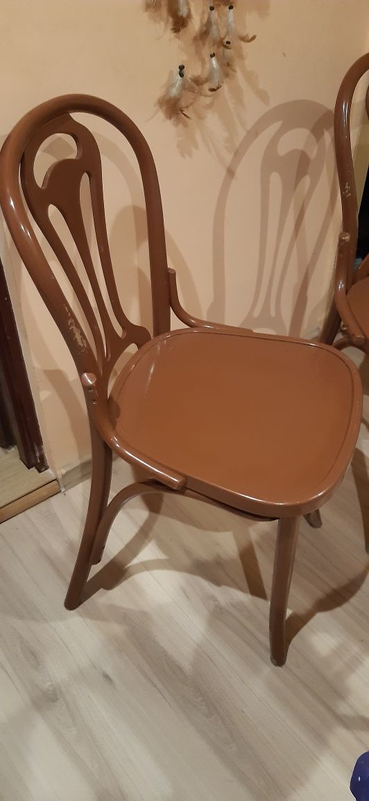 Krzesła gięte Fameg-PRL- rzadka forma-4 szt