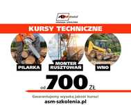 Szkolenie KURS na pilarza montera rusztowań pompogruszke mixokret WNO