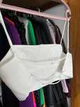 Crop top linho Zara sem costas