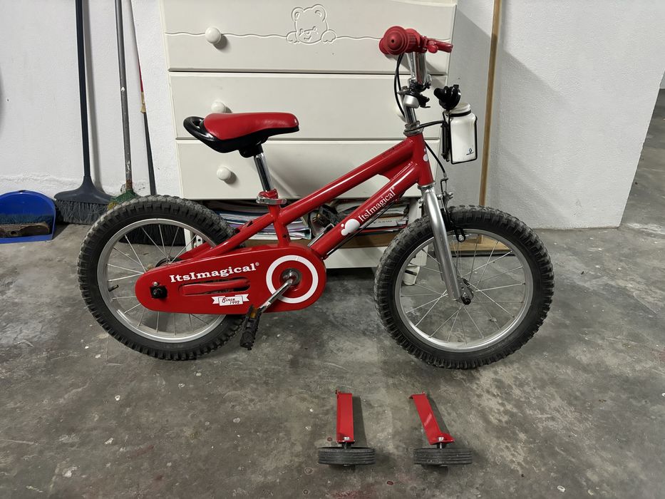 Bicicleta de crianca roda 16” (c/rodas de apoio)