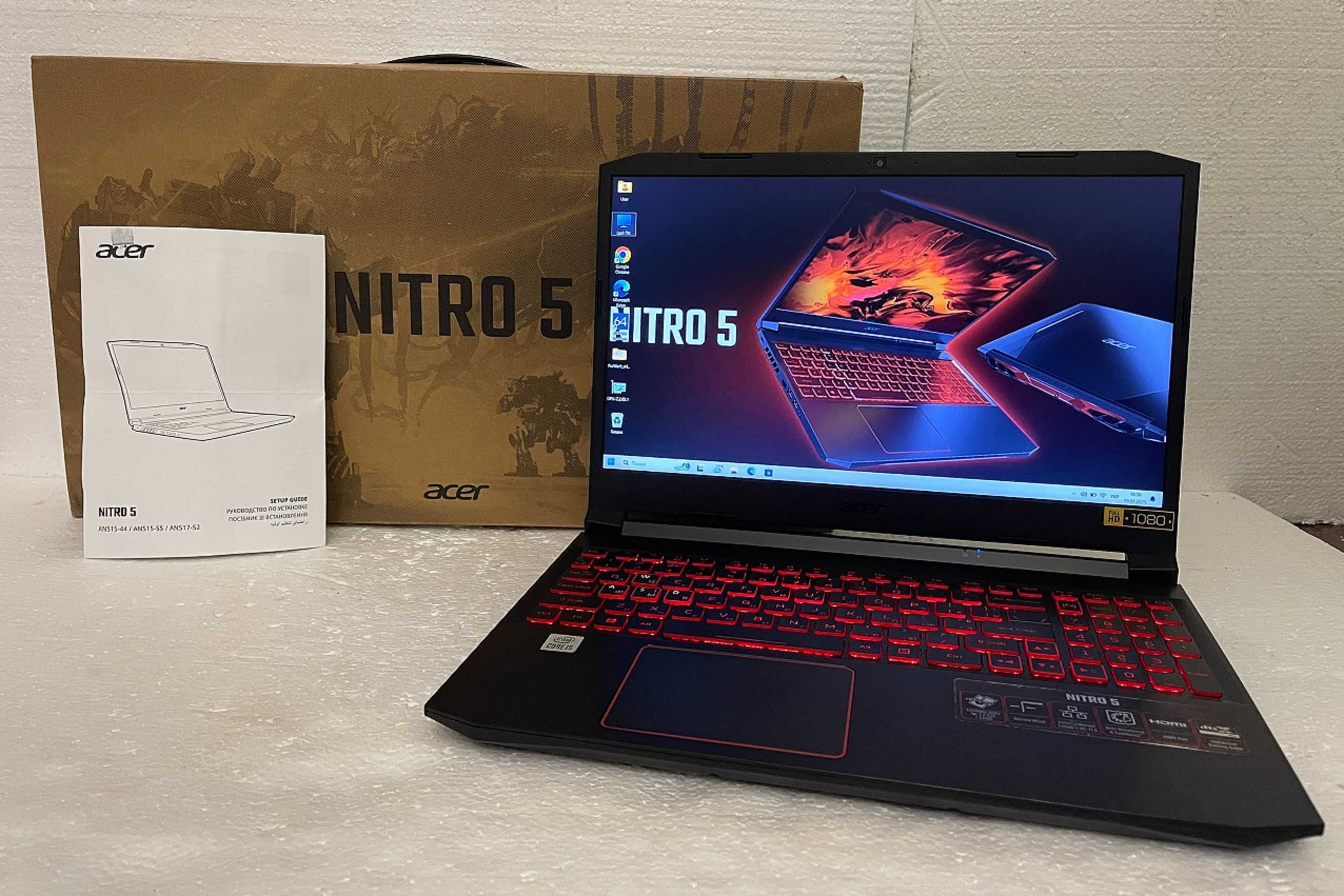 Игровой Acer NITRO 5 /Core i5 10300H/ 16 RAM/ GTX 1650/ ВЕСЬ КОМПЛЕКТ!