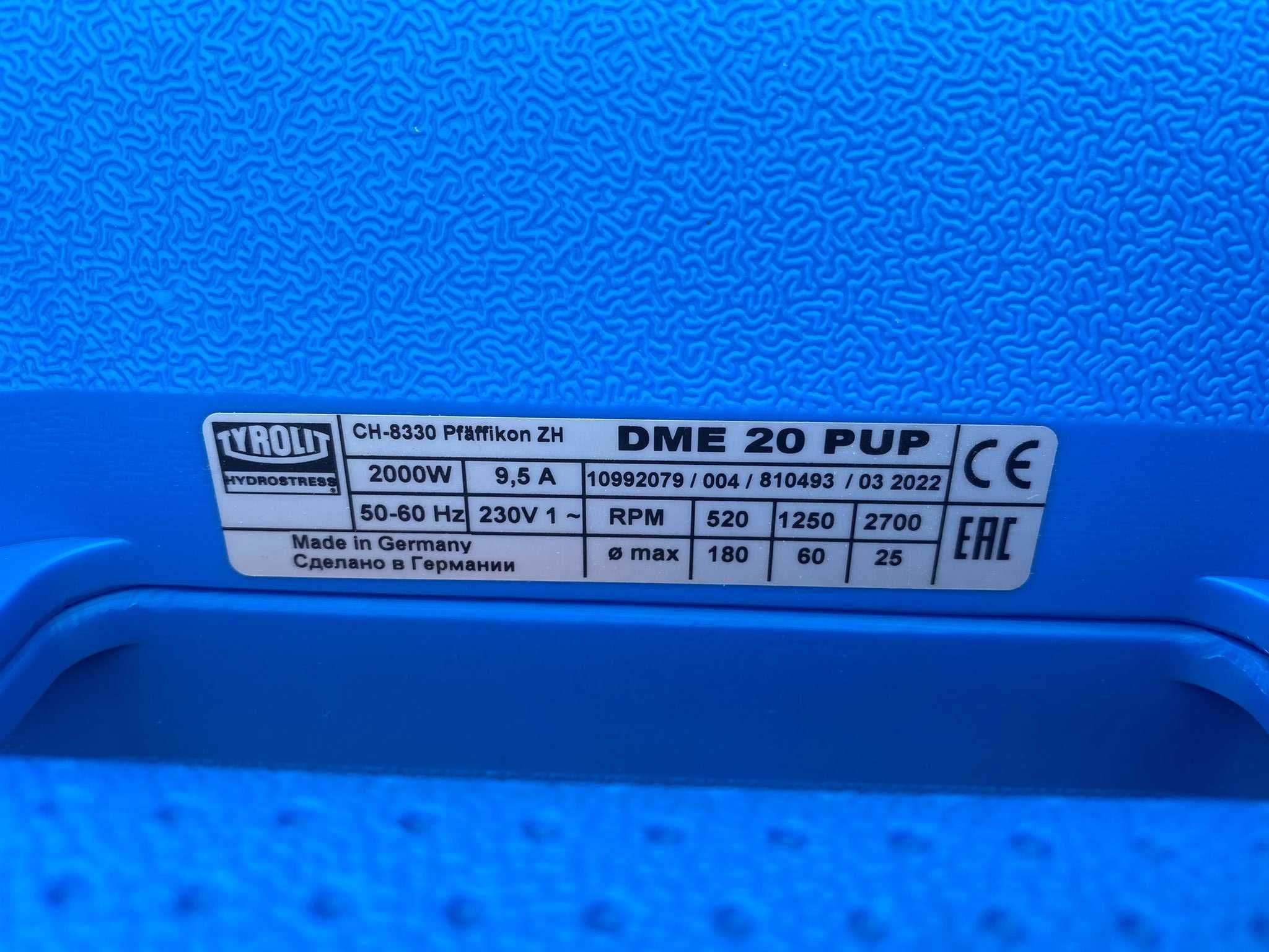 Wiertnica TYROLIT DME20PU Statyw DRU160 Mocowanie Wiertła Hydronetka