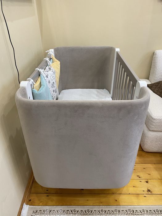 Дитяче ліжечко/ліжко верес монако біле/капучино